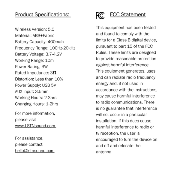 LSTN Sound.co Wanderlust Bluetooth speaker - Picture 5 of 6